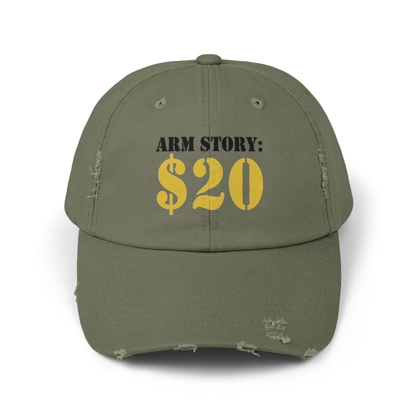 Funny Arm Amputee cap, Arm Story 20 dollars , Limb Loss Awareness, distressed unisex graphic hat, amputee gift, recovery encouragement gift