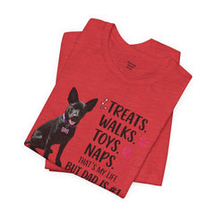 Personalized Dog Dad T‑Shirt — "Treats. Walks. Toys. Naps." Father's Day Gift