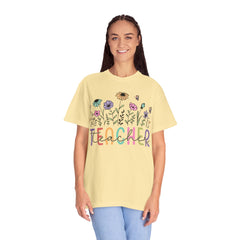 Floral Teacher Appreciation T-Shirt - Comfort Colors Soft