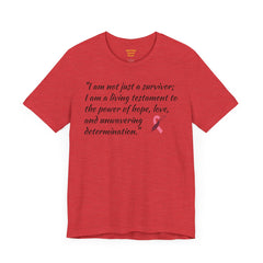 Cancer Survivor Testament  / Awareness / Multicolors / Unisex T Shirt / See our matching coffee mug