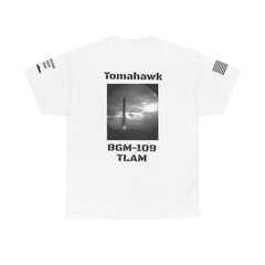 USN Periscope view, Submarine Launched Tomahawk Missile with Dolphins Unisex Jersey Short Sleeve Tee