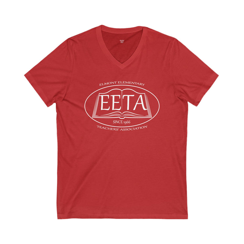 Elmont Teachers Association Logo V-Neck T-Shirt - Ladies'