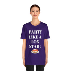 Funny Jewish Humor Party Like A Lox Star Graphic Tee