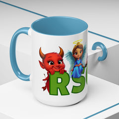 Russell Sage College Mascot Characters 11oz or 15 oz Ceramic Mug - Personalize your mug with your grad year by entering it in the notes field before you complete your purchase