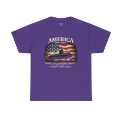 America 250th Submarine 125th Flag T-Shirt — Vintage USA Military Tee