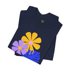 Summer Floral Tee — Retro Flowers & Monstera Design