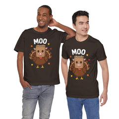 Funny Thanksgiving Turkey Moo T‑Shirt - Unisex Tee