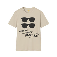 We're On A Mission From God / Blues Brothers / Cheap Sunglasses / Novelty / 80s Movies / The Blues / Jazz / Unisex T Shirts