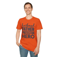 Husband Father Protector Hero Unisex Softstyle T-Shirt