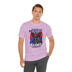 Personalized With Your Dogs Image and Name Patriotic Unisex Jersey Short Sleeve Tee