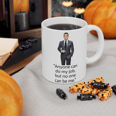 Suits TV Show Inspirational Quote Ceramic Coffee Cup with Minimal Portrait Design (11oz, 15oz)
