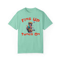 Fins Up, Tunes On - Unisex Garment-Dyed T-shirt