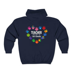 Colorful Teacher Of Tiny Humans Zippered Hoodie