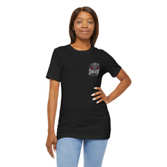 Halloween Scare Actor - Front and Back Graphic Unisex Jersey Short Sleeve Tee