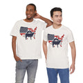 Red White and Blue Farmer Graphic, Unisex Jersey Short Sleeve Tee