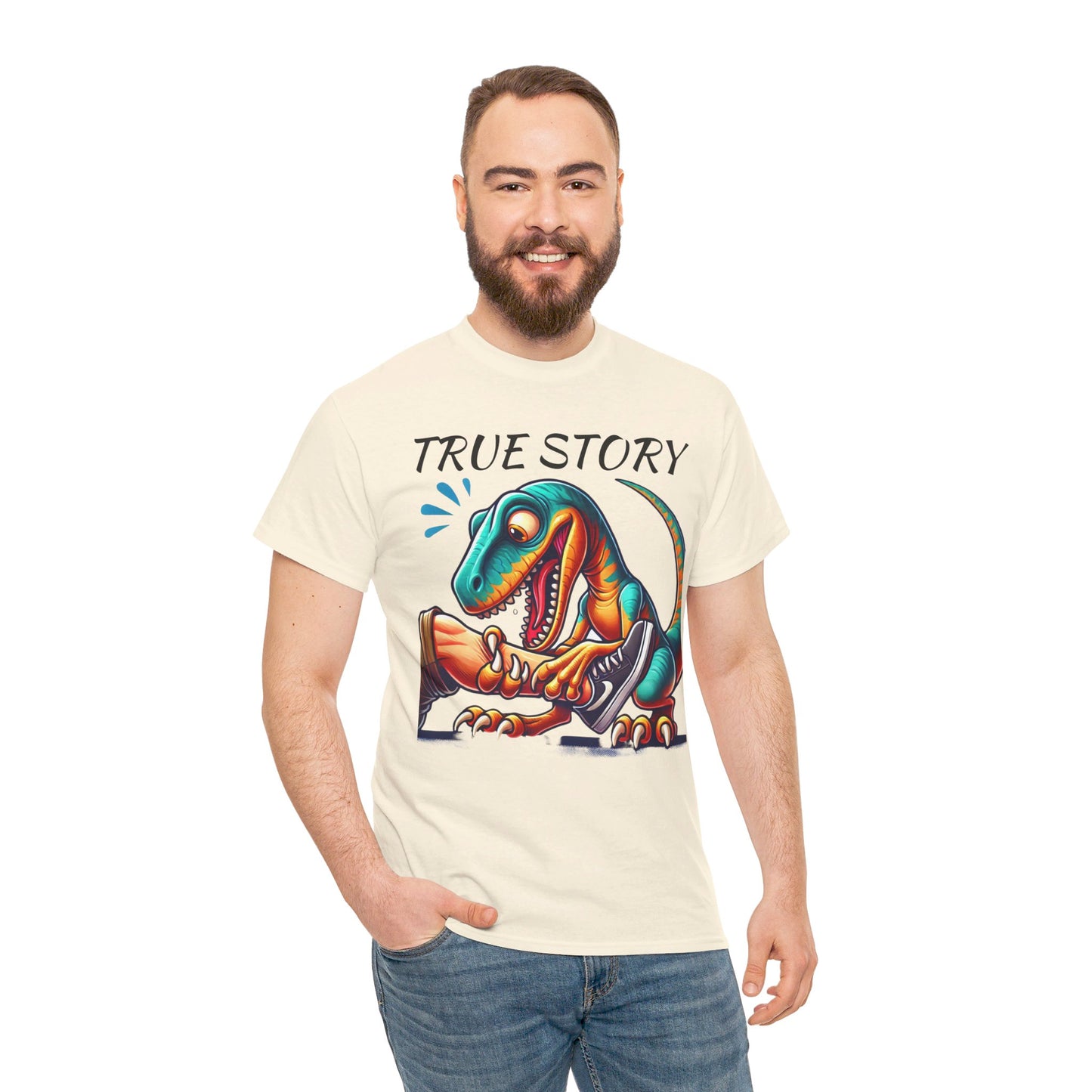 True Story Amputee Dinosaur Humor - Unisex Garment-Dyed T-shirt