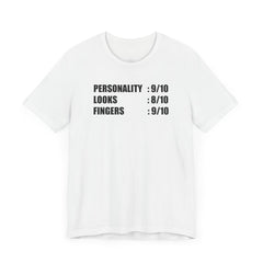 Personality Looks Fingers, Check! - Unisex Jersey Short Sleeve Tee | Amputee Aware,Amputee Humor,Finger Amputee,Gift For Him,Gift For Her