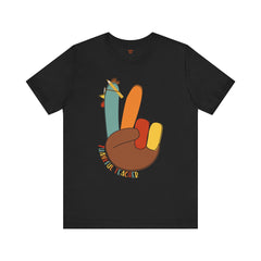 Thankful Teacher T‑Shirt – Hand Turkey Teacher Appreciation Tee
