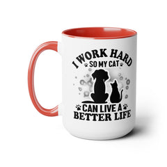 Cat slave mug, funny cat mug, gift for cat lover, crazy cat lady gift, pet owner gift, kitten lover mug, cat gift, animal lover present