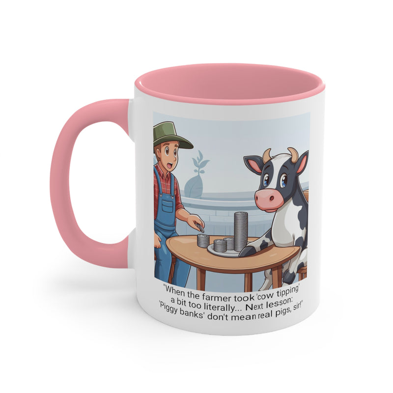 COW TIPPING Awareness - Accent Mugs | Cow Tipping Is Real, Bovine Humor. Gift For Him, Gift For Her, Farm Humor, Cow Fan Gift, Farm Animal