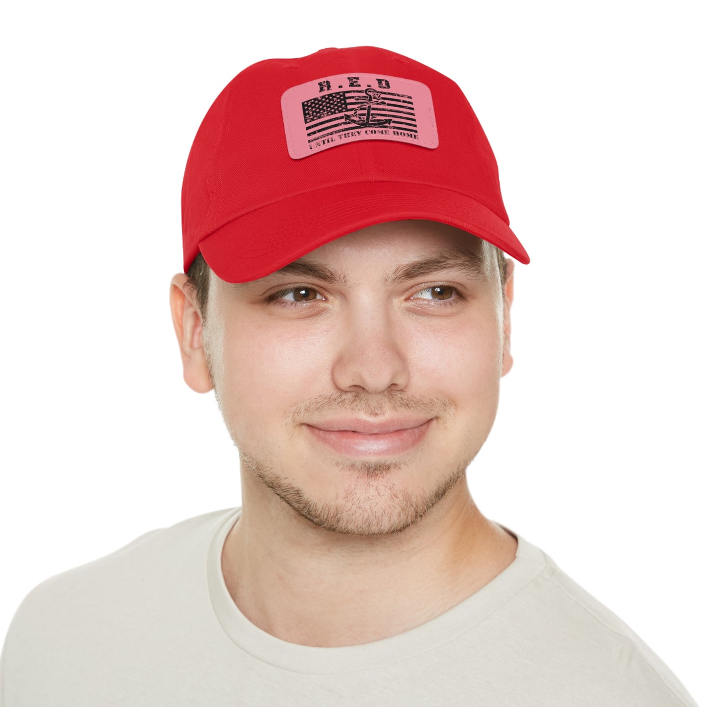 RED Friday unisex ball cap with Leather Patch (Rectangle)