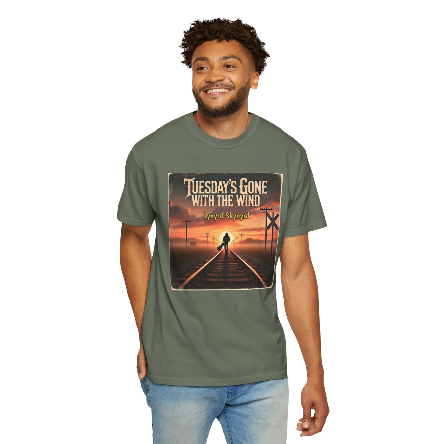 Music Lynyrd Skynyrd Inspired Tuesdays Gone Graphic - Unisex Comfort Colors Shirt