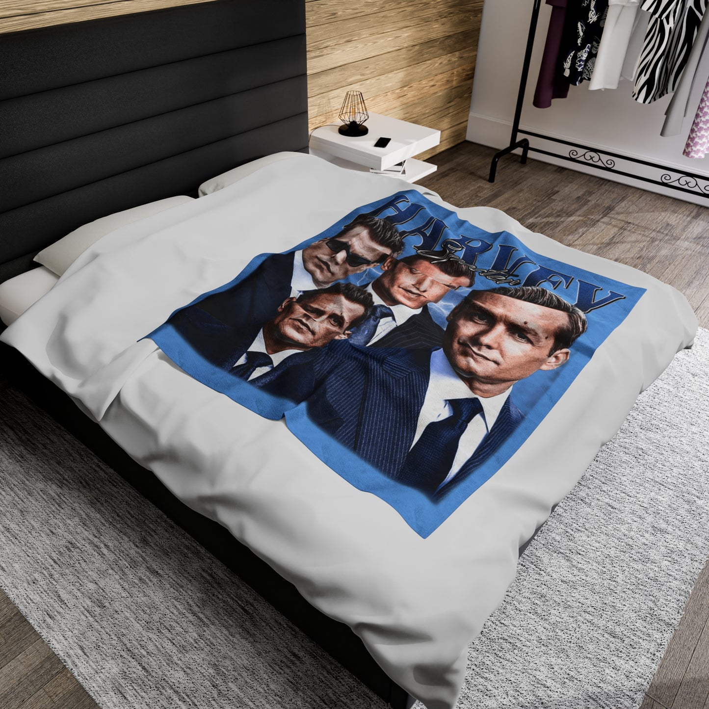 Harvey Specter - Velveteen Plush Blanket | Suits TV Show | Fan Gift | Lawyer Gift | Gift For Him | Gift For Her | Pop Culture \ Comfy Gift