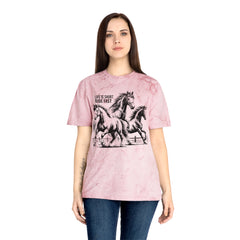 Life Is Short Ride Fast  - Horse Graphic Unisex Color Blast T-Shirt