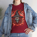 Flaming Fire Witch - Graphic Unisex Heavy Cotton Tee