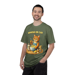 Whisker Cat Baking T-Shirt — Cute Cat Chef Graphic Tee