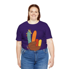 Thankful Teacher T‑Shirt – Hand Turkey Teacher Appreciation Tee