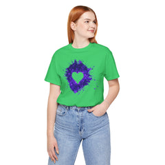 Galaxy Heart Tee — Purple or Green Splatter Heart T-Shirt