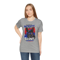 Personalized With Your Dogs Image and Name Patriotic Unisex Jersey Short Sleeve Tee