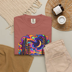 Mystical Psychedelic Moonlit Forest T-Shirt