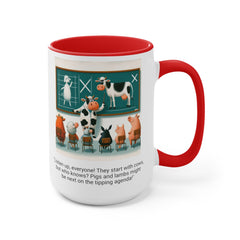 COW TIPPING Awareness - Accent Mugs | Cow Tipping Is Real, Bovine Humor. Gift For Him, Gift For Her, Farm Humor, Cow Fan Gift, Farm Animal