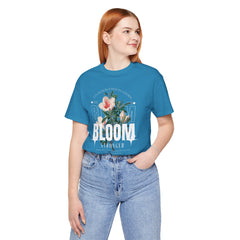 Bloom Stronger Unisex Jersey Tee - Positive Vibes Floral Design