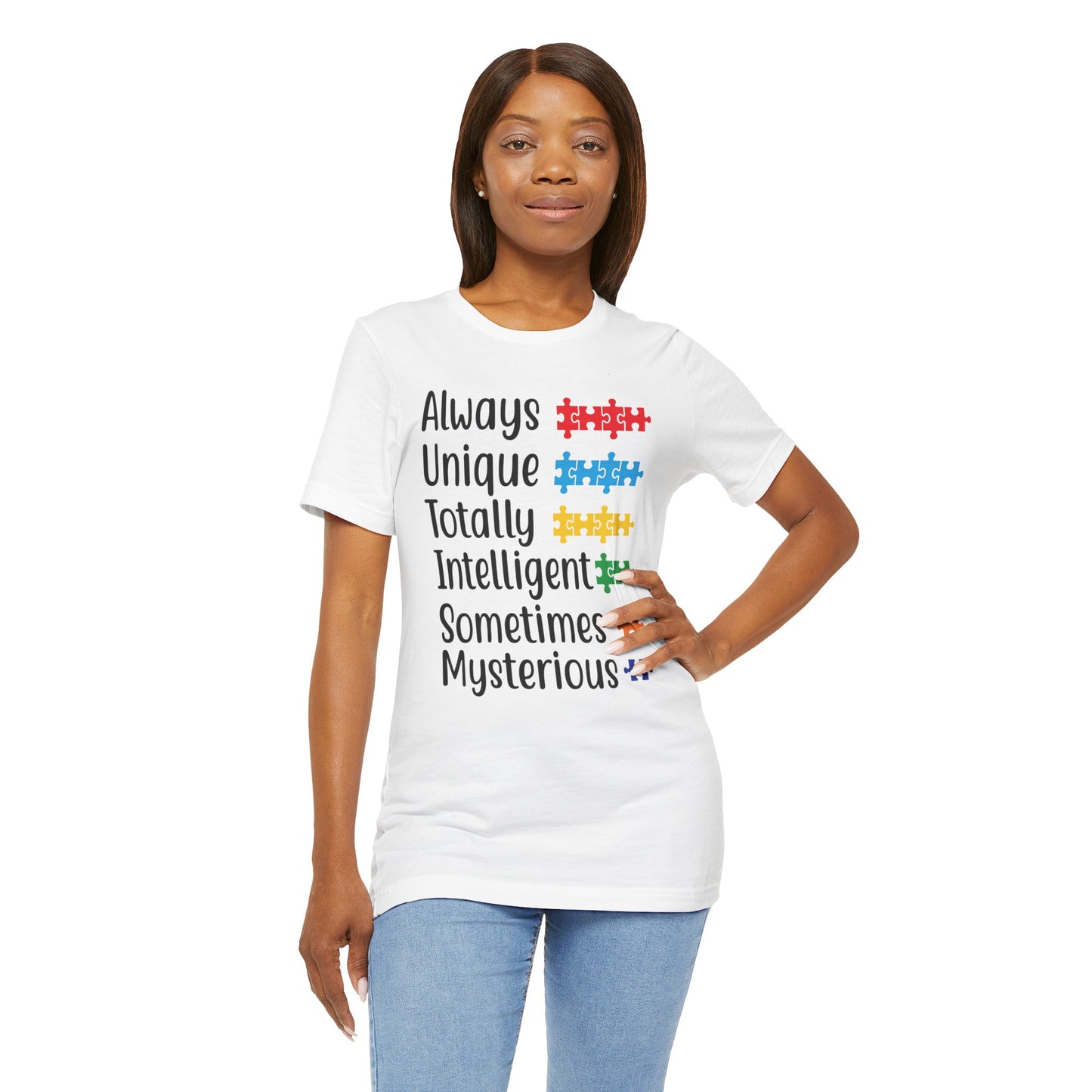 Autism - Always Unique Totally Intelligent Sometimes Mysterious Unisex Softstyle T-Shirt