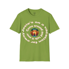 Josie's On A Vacation Far Away Come Around And Talk It Over  Unisex Softstyle T-Shirt  80s Rock The Outfield