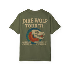Retro Band Tour Unisex Comfort Colors T-Shirt - Dire Wolf '71