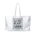 Be Strong and Take Heart And Wait For The Lord Psalm 27  weekender tote bag