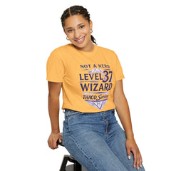 Level 37 Wizard T-Shirt — "Not a Nerd" THAC0 Survivor D&D Gamer Tee