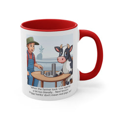 COW TIPPING Awareness - Accent Mugs | Cow Tipping Is Real, Bovine Humor. Gift For Him, Gift For Her, Farm Humor, Cow Fan Gift, Farm Animal