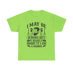 Humorous Barber Tee, Funny Barber Gifts, Unisex Cotton Shirt, Barber Appreciation, Father's Day Gift Tee, Hair Stylist T-Shirt