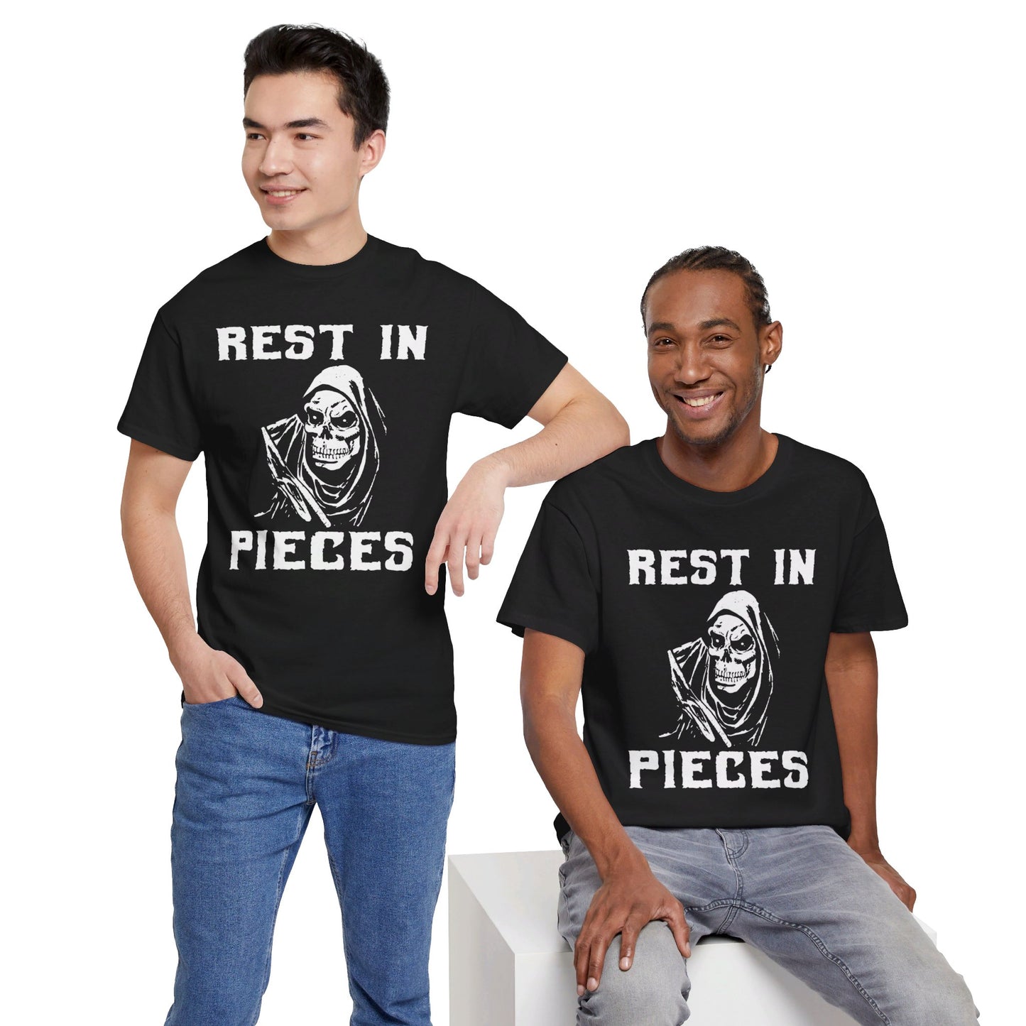 REST IN PIECES Ghoul Graphic, Unisex Heavy Cotton Tee