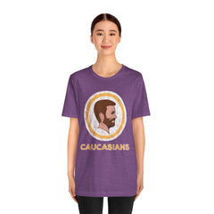 Bearded Graphic Tee - Funny Caucasians Satire Head Shot Unisex Jersey Short Sleeve Tee