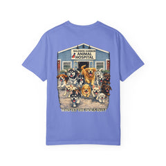 Lauren McGowan Front Logo Back Graphic Baldwin Harbor Animal Hospital "Who Let the Dogs Out?" Tee