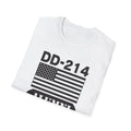 DD-214 Alumni with American Flag  Unisex Softstyle T-Shirt