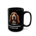 Basset Hound Black Mug (11oz, 15oz), Brewing Pawsitivity In Every Cup