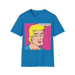 I LOOK HANDSOME Blonde Pop Art Guy Unisex Softstyle T Shirt