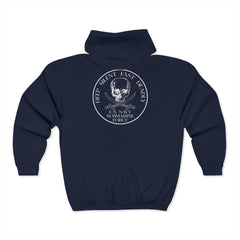 Navy Submarine Service Zippered Hoodie
